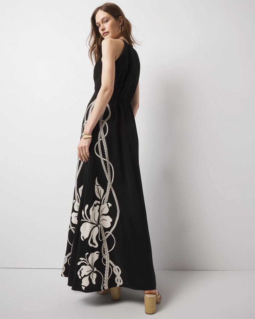 ワンピース Off-White Black mesh long dress (OWHI089S23KNI001 1040) Off-White c/o Virgil Abloh Maxi dresses for Women | Online